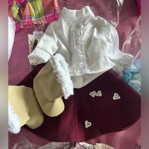 Winter skirt outfit that fits American Girl doll